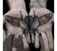 Tatouages floraux temporaires adultes pour femmes Tatouage temporaire réaliste Faux tatouage Fleurs (Autocollant de tatouages temporaires 49)