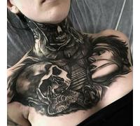 Tatouages floraux temporaires adultes pour femmes Tatouage temporaire réaliste Faux tatouage Fleurs (Autocollant de tatouages temporaires 32)