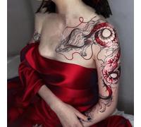 Tatouages floraux temporaires adultes pour femmes Tatouage temporaire réaliste Faux tatouage Fleurs (#2)