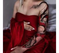 Tatouages floraux temporaires adultes pour femmes Tatouage temporaire réaliste Faux tatouage Fleurs (Autocollant de tatouages temporaires 40)