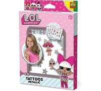 SES Creative 14192 - L.O.L. - Tatouages métallisés, sans danger pour la peau, de toutes petites surprises sous la couhche métallique, Couleurs Divers