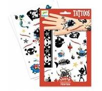 DJECO- Tatouages Pirates, Unisexe-Enfant, Plaid, DJ09584A, Assorti, 2