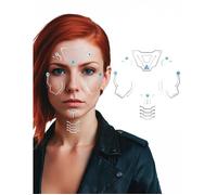 Tatouages pour visage robot futuriste