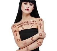 tatouages sataniques - smiffys 68020 Rouge