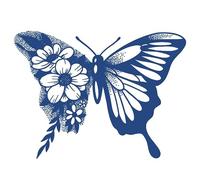 Tatouages semi-permanents, 2 feuilles de tatouage temporaire papillon imperméable for hommes femmes adultes, tatouages réalistes 3D tatouages temporaires à demi-manches