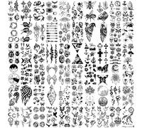 Tatouages Temporaires 60 feuilles - Faux Tatouage étanche Minuscule, Fleurs couronnes étoiles Collection de Papillons Animaux pour Enfants Adultes Hommes et Femmes.…
