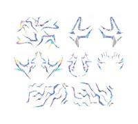 Tatouages temporaires, autocollants de tatouage de cosplay, accessoire d'accessoires de cosplay,Colorful Laser