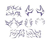 Tatouages temporaires Cosplay, version transfert thermique laser, accessoires d'autocollants,1pc