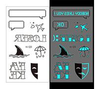 Tatouages Temporaires Enfants Happy Sad Theatre Witchcraft Autocollants Lumineux pour Fête d'anniversaire Cadeau Sécurité Enfant