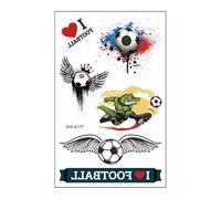 Tatouages Temporaires Football (10 Feuilles) - Accessoires pour Fans de la Coupe du Monde | Autocollants Éphémères et Imperméables pour Visage | Idéal pour Remplir les Sachets Cadeaux pour Kids