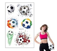 Tatouages Temporaires Football (10 Feuilles) - Accessoires pour Fans de la Coupe du Monde | Autocollants Éphémères et Imperméables pour Visage | Idéal pour Remplir les Sachets Cadeaux pour Kids