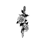 Tatouages Temporaires Imperméables Et Longue Tenue À Base De Fleurs D'Épée Royale, Pour Le Printemps Et L'Été, Un Jus Sexy Pour Hommes Et Femmes