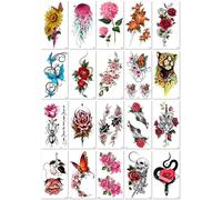 Tatouages Temporaires Imperméables Et Résistants À La Transpiration, À Motifs De Fleurs, Papillons, Croquis, Symboles, Lignes Et Totems - Jetables. 60 * 105mm A073