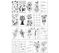 Tatouages Temporaires Imperméables, Frais Et Simples, Représentant Des Fleurs, Des Animaux, Des Formes Géométriques Et Des Papillons. 60 * 105mm A056