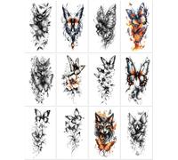 Tatouages Temporaires Imperméables, Petits, Pour Tout Le Bras, Avec Symboles, Totems, Animaux, Crânes Et Textes. 210 * 114mm A053