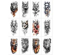 Tatouages Temporaires Imperméables, Petits, Pour Tout Le Bras, Avec Symboles, Totems, Animaux, Crânes Et Textes. 210 * 114mm A052