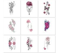 Tatouages Temporaires Imperméables Pour Petits Bras, Motifs Tigre Et Lion, Longue Durée. 210X114MM A155