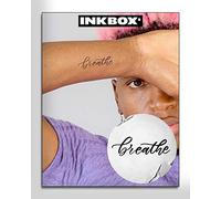 Tatouages temporaires Inkbox, tatouage semi-permanent, un tatouage temporaire imperméable et durable de qualité supérieure avec encre For Now-dure 1-2 semaines, Breathe Tattoo, 3x3 pouces, Inhale