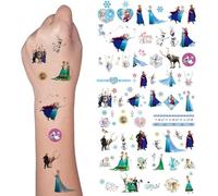 Tatouages temporaires La Reine des Neiges pour enfants, tatouages temporaires, autocollants imperméables pour anniversaire d'enfant