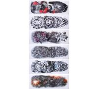 Tatouages temporaires manches entières,Autocollant de tatouage manches entières,Autocollant de tatouage bras entier,Autocollants de tatouages temporaires,Faux tatouages imperméables