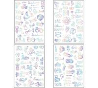 Tatouages Temporaires Mariage Evjf Faux Autocollants La Mariée Team Mariée Tatouages Ephémères Tattoos Étanche Décoration Pour Enterrement De Vie De Jeune Fête Cadeau, 4 Feuilles