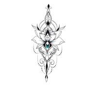 Tatouages temporaires noirs, art corporel, autocollant 3D étanche, for hommes, bras, jambes, faux tatouage en papier(13)