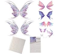 Tatouages Temporaires Papillons Pailletés pour le Visage, Tatouages Papillons Pailletés pour Filles et Femmes, Strass Autocollant Visage, pour Fête Anniversaire Festival Maquillage Halloween Noël