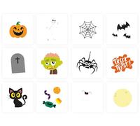Tatouages temporaires pour enfants - Tatouages pour enfants - Tatouages de transfert pour sacs surprise, cadeaux de mariage pour garçons et filles (Halloween)