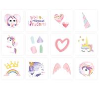 Tatouages temporaires pour enfants - Tatouages pour enfants - Tatouages de transfert pour sacs surprise, cadeaux de mariage pour garçons et filles (licorne)