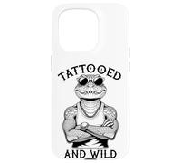 Tatoué et Sauvage Amusant à l'encre Alligator Amateur de Tatouage Coque pour iPhone 15 Pro