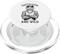 Tatoué et Sauvage Amusant à l'encre Alligator Amateur de Tatouage PopSockets PopGrip pour MagSafe