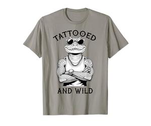 Tatoué et Sauvage Amusant à l'encre Alligator Amateur de Tatouage T-Shirt