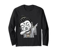 Tatoué méditant Le Bouddha dans Le Lotus Pose Humour Manche Longue