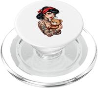 Tatoué Pin Up Girl Teddy Retro Art PopSockets PopGrip pour MagSafe