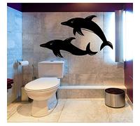 Tatoutex Stickers 2 Dauphins - Vert Forêt, L 90cm x H 54cm