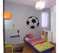 Tatoutex Stickers Ballon de Foot - Noir, L 90cm x H 90cm