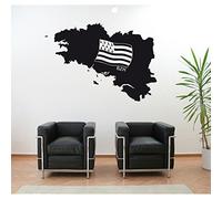 Tatoutex Stickers Bretagne et Drapeau Breton - Jaune, L 98cm x H 70cm