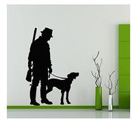 Tatoutex Stickers Chasseur et Chien - Blanc, L 100cm x H 150cm