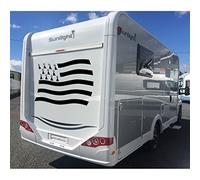 Tatoutex Stickers Drapeau Breton Flottant - Noir, L 150cm x H 100cm