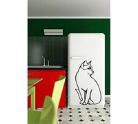 Tatoutex Stickers Profil de Chat - Bordeau, L 10cm x H 18cm