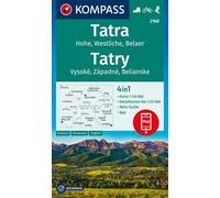 Tatra, High, Western, Belaer, Tatry, Vysoké, Západné, Belianske 1:50,000: 4-in-1 hiking map with activity guide and detailed maps, including a map for offline use