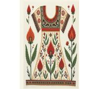 Tatreez Palestinian Embroidery Patterns: Crafting the Story of Palestine Through Needle and Thread: Traditional Palestinian Tatreez Thoab Inspired Folk Embroidery Design