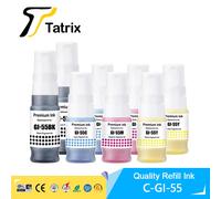 Tatrix GI 55 GI55 GI-55 recharge d'encre de bouteille à base d'eau couleur Compatible Premium pour Canon MAXIFY GX1050 GX2050 GX2060 GX1060, etc. 2Bottle Yellow