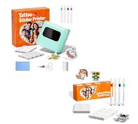 TATTMUSE Imprimante à Tatouage avec Pack de Recharge Papier pour Enfants - Créer des Tatouages Ephemere Personnalisés avec 80 Feuilles pour Tattoo et 8 Marqueurs