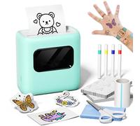 TATTMUSE Imprimante à Tatouage pour Enfants - Cadeau Fille 6 7 8 9 10 Ans avec 40 Feuilles pour Tattoo et 4 Marqueurs - Kits de Peinture, Tatouages Ephemere Jouet pour 10 12 Ans Garçons et Filles