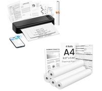 TATTMUSE Imprimante A285M et Rouleau de Papier Thermique A4