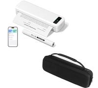 TATTMUSE Imprimante Thermique Portable A4 A285M Blanc & Sac de Transport Noir uni