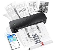 TATTMUSE Imprimante Thermique Portable A4 Bluetooth, 300 DPI Sans Encre pour Phone & PC, 2600 mAh Compatible avec Papier A5/B5