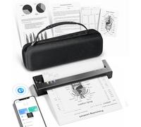 TATTMUSE Imprimante Thermique Portable avec Étui, A28U sans Fil sans Encre A4/A5/B5, Impression Claire, Longue Autonomie, Bluetooth iOS Android, Usage Domestique, Bureau Mobile, Voyage