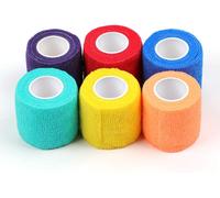 Tattoo Grip Cover Wrap 6 Rolls Couverture De Poignée De Tatouage 6 Rouleaux 2 In 4.5m Disposable Cohesive Tattoo Grip Tape Ruban Adhésif Jetable Pour Tatouage (Black)